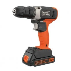Black & Decker BCD702C1 20V MAX Brushed Lithium-Ion 3/8 In. Cordless Drill Driver Kit (1.5 Ah) -BLACK+DECKER Sales bdknbcd702c1