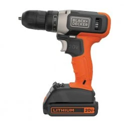 Black & Decker BCD702C1 20V MAX Brushed Lithium-Ion 3/8 In. Cordless Drill Driver Kit (1.5 Ah) -BLACK+DECKER Sales bdknbcd702c1 a