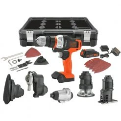 Black & Decker BDCDMT1206KITC 20V MAX MATRIX Lithium-Ion Cordless 6-Tool Combo Kit With Storage Case
