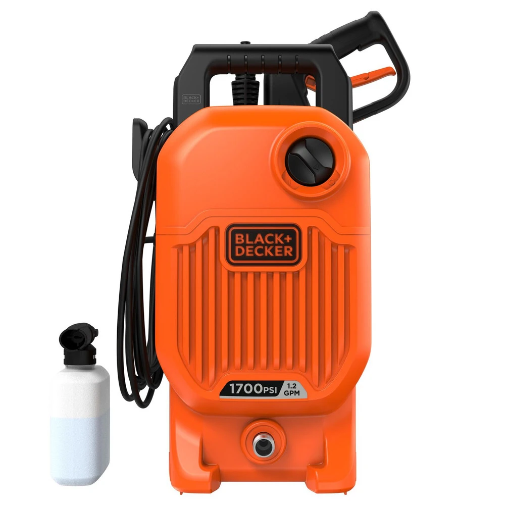 Black & Decker BEPW1700 1700 max PSI 1.2 GPM Corded Cold Water Pressure Washer Black & Decker BEPW1700 1700 Max PSI 1.2 GPM Corded Cold Water Pressure Washer -BLACK+DECKER Sales bdknbepw1700 a