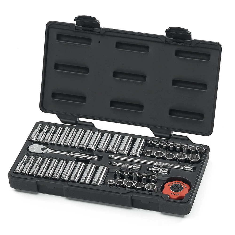 GearWrench 80301 51-Piece SAE/Metric 1/4 in. Drive 12 Point Socket and Wrench Set GearWrench 80301 51-Piece SAE/Metric 1/4 In. Drive 12 Point Socket And Wrench Set -BLACK+DECKER Sales kdtn80301