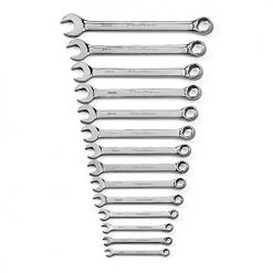 GearWrench 81925 14 Pc. Full Polish Combination Non-Ratcheting Wrench Set,6-19mm Metric
