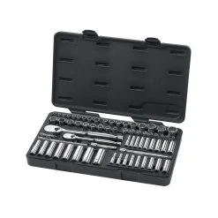 GearWrench 83000 68-Piece SAE/Metric 1/4 In. & 3/8 In. Drive 6 & 12 Point Socket And Wrench Set