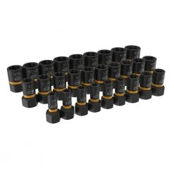 GearWrench 84784 28-Piece 1/4 In. And 3/8 In. Drive Bolt Biter Impact Extraction Socket Set