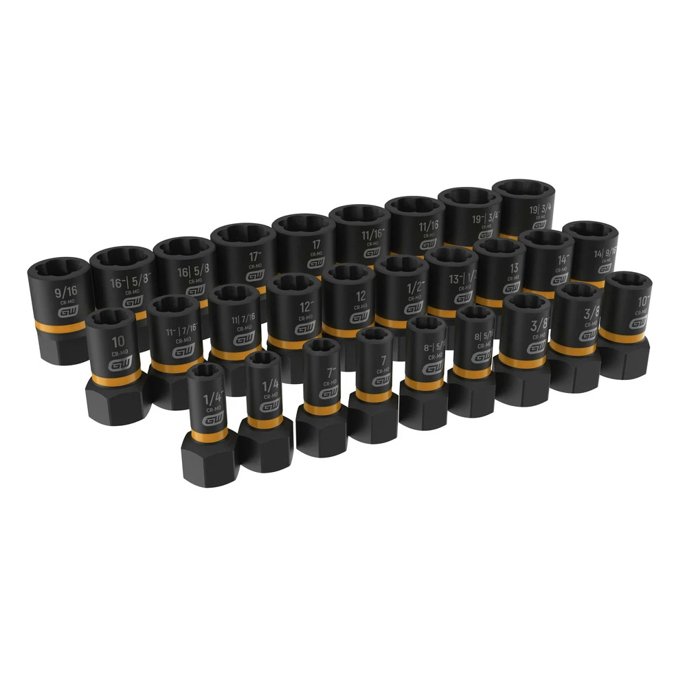 GearWrench 84784 28-Piece 1/4 in. and 3/8 in. Drive Bolt Biter Impact Extraction Socket Set GearWrench 84784 28-Piece 1/4 In. And 3/8 In. Drive Bolt Biter Impact Extraction Socket Set -BLACK+DECKER Sales kdtn84784