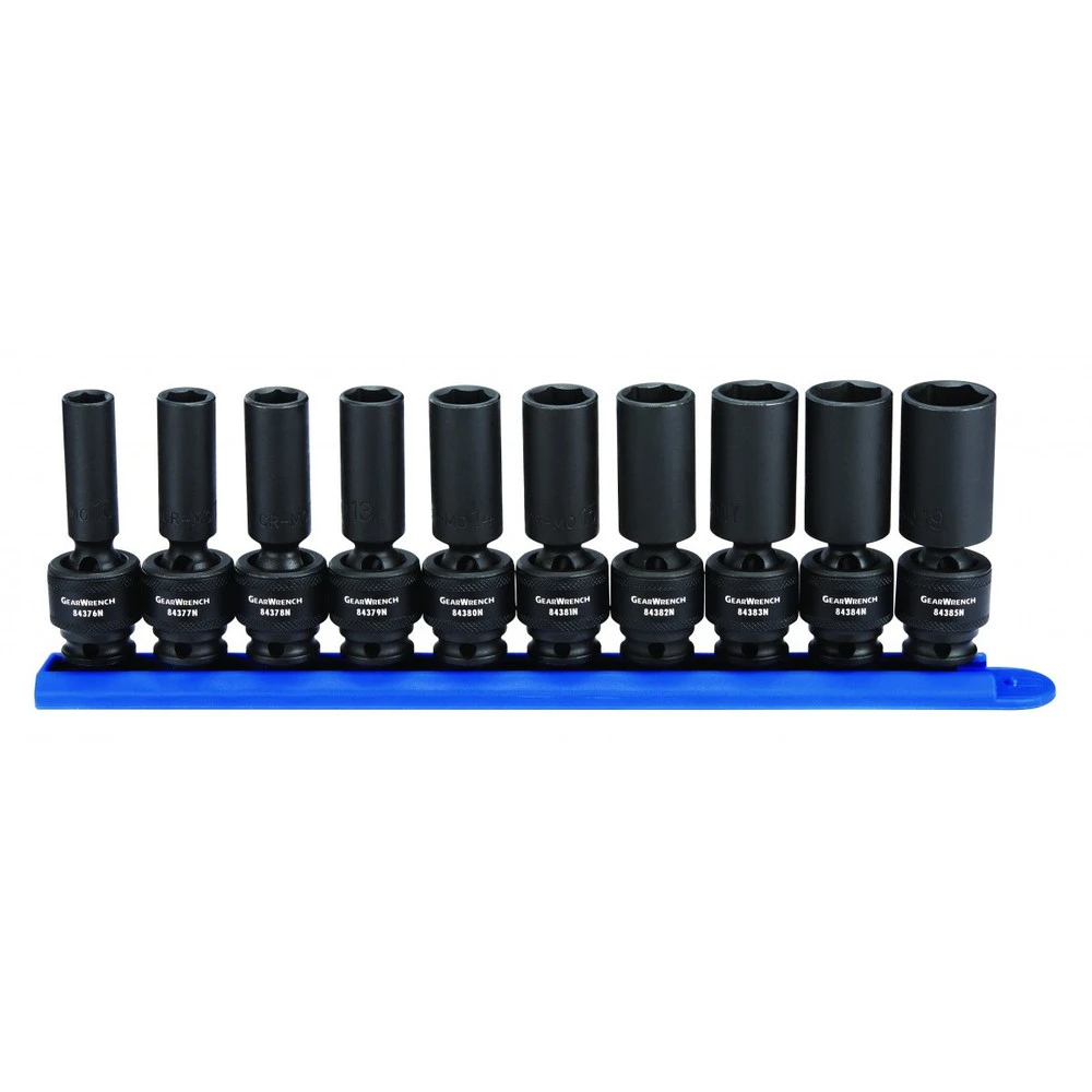 GearWrench 84924N 10-Piece 3/8 in. Drive Metric Deep Universal Socket Set GearWrench 84924N 10-Piece 3/8 In. Drive Metric Deep Universal Socket Set -BLACK+DECKER Sales kdtn84924n