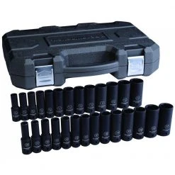GearWrench 84949N 27-Piece 1/2 In. Drive SAE/Metric Deep Master Set