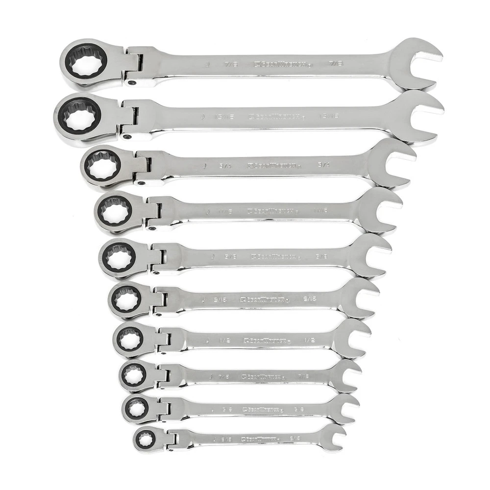 GearWrench 85893 10-Piece SAE Flex-Head Ratcheting Combination Wrench GearWrench 85893 10-Piece SAE Flex-Head Ratcheting Combination Wrench -BLACK+DECKER Sales kdtn85893