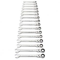 GearWrench 86728 16-Piece 90-Tooth 12 Point Metric Flex Head Combination Ratcheting Wrench Set 8 GearWrench 86728 16-Piece 90-Tooth 12 Point Metric Flex Head Combination Ratcheting Wrench Set -BLACK+DECKER Sales kdtn86728 b