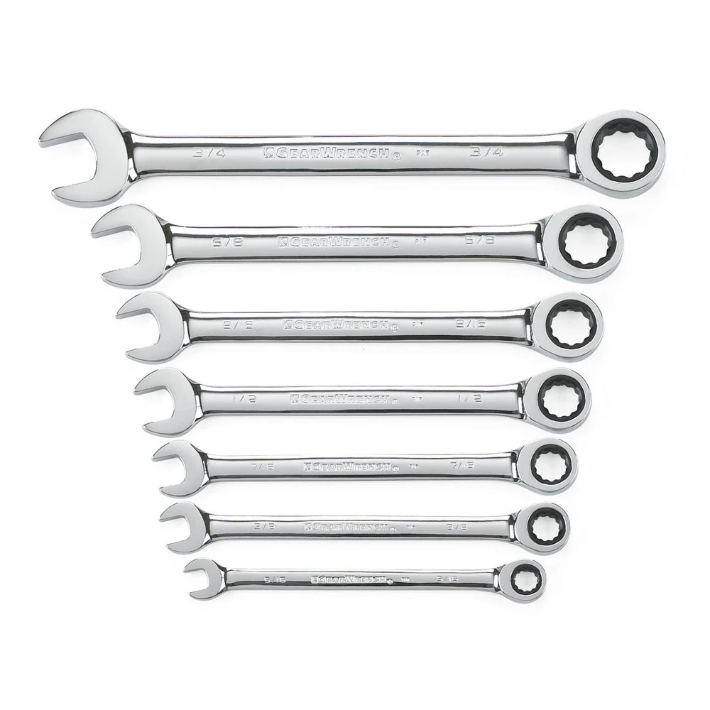 GearWrench 9317 7-Piece SAE Combination Ratcheting Wrench Set GearWrench 9317 7-Piece SAE Combination Ratcheting Wrench Set -BLACK+DECKER Sales kdtn9317