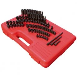 Sunex 1874 1/4 In. Drive 74 Piece SAE/Metric Master Impact Socket Set
