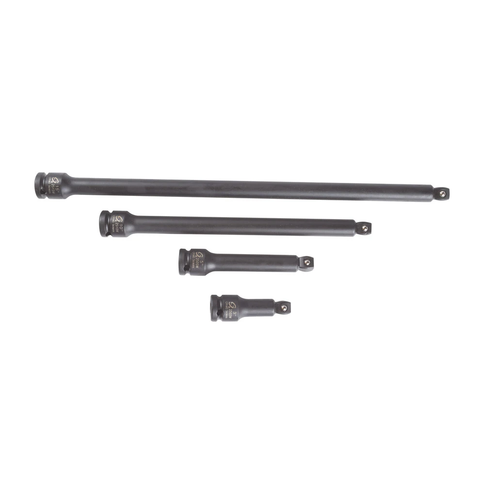 Sunex 2504 4-Piece 1/2 in. Drive Wobble Drive Impact Extension Set Sunex 2504 4-Piece 1/2 In. Drive Wobble Drive Impact Extension Set -BLACK+DECKER Sales