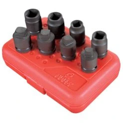 Sunex 2841 8-Piece 1/2 In. Drive Pipe Plug Impact Socket Set