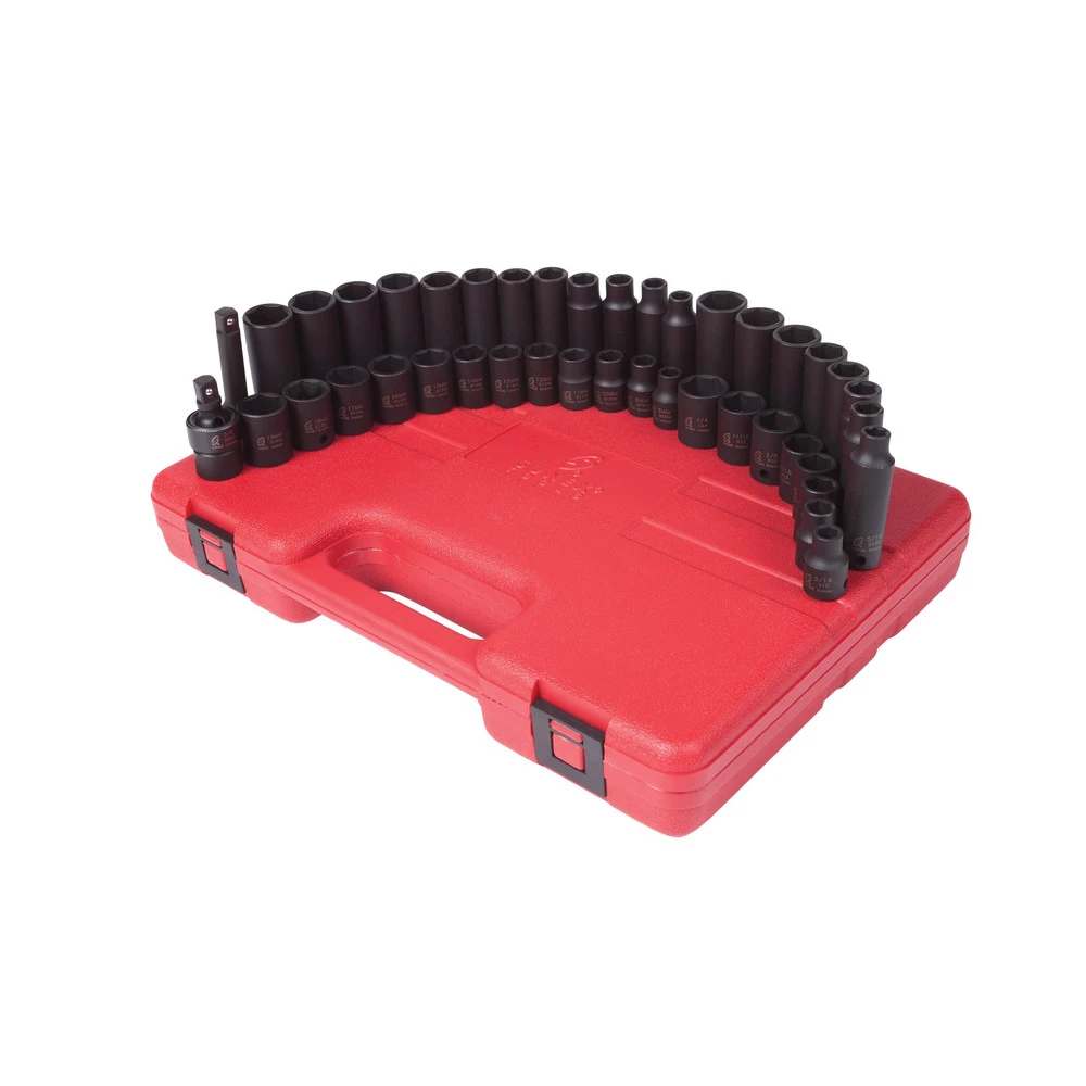 Sunex 3342 42 pc. 3/8 in. Drive SAE/Metric Std. & Deep Master Impact Socket Set Sunex 3342 42 Pc. 3/8 In. Drive SAE/Metric Std. & Deep Master Impact Socket Set -BLACK+DECKER Sales