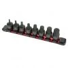 Sunex 3640 8-Piece 3/8 In. Drive Stubby Triple Square Impact Socket Bit Set