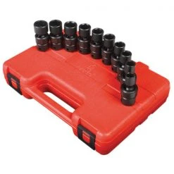 Sunex 3657 10-Piece 3/8 In. Drive Metric Universal Impact Socket Set