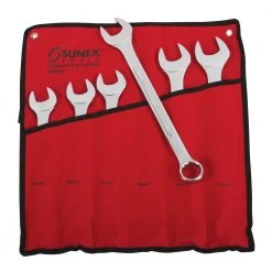 Sunex 9606M 6-Piece Metric Raised Panel Combination Wrench Set -BLACK+DECKER Sales snxn9606m c