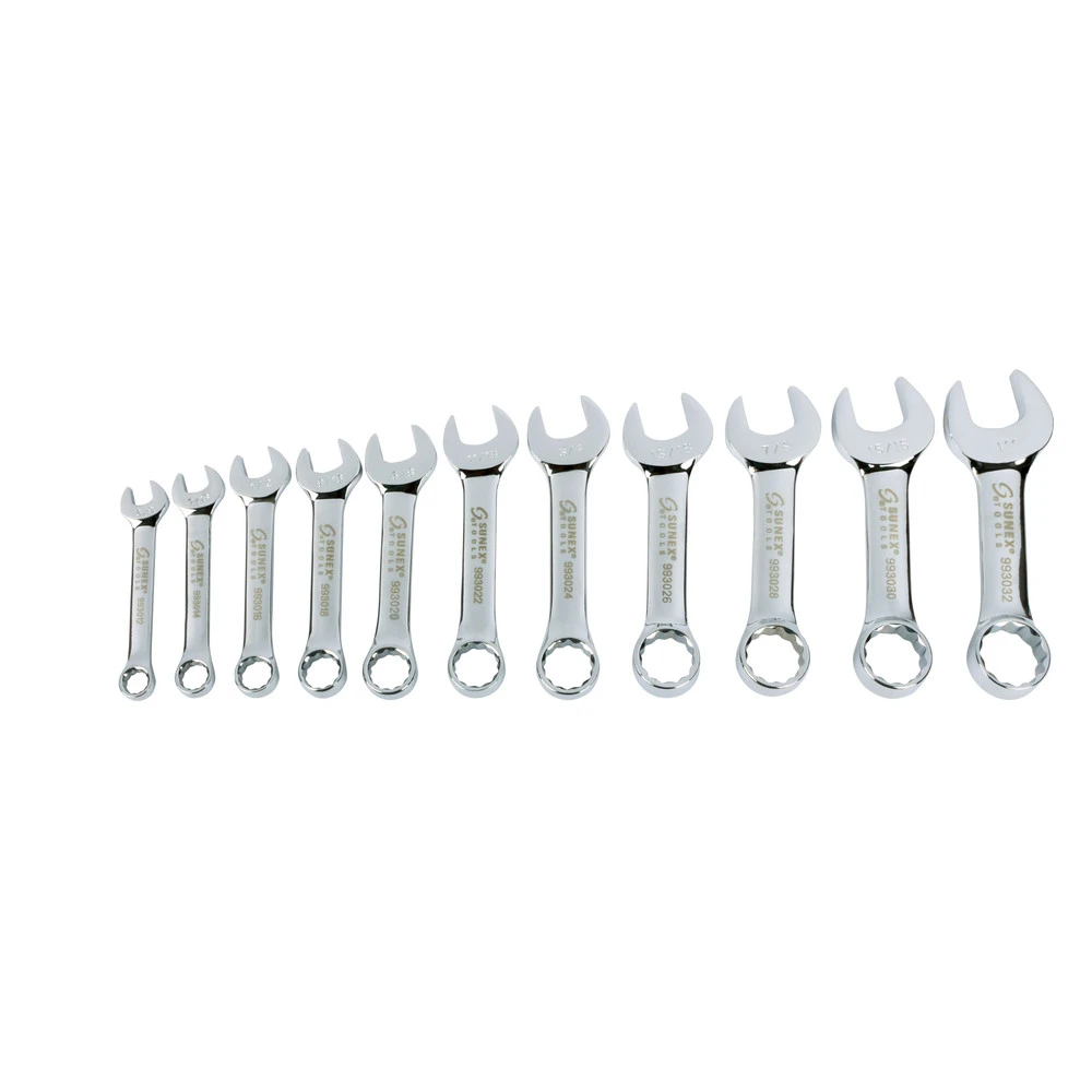 Sunex 9930 11-Piece SAE Stubby Combination Wrench Set Sunex 9930 11-Piece SAE Stubby Combination Wrench Set -BLACK+DECKER Sales